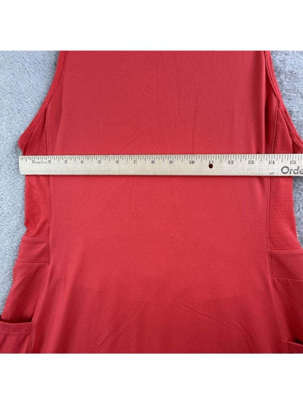 Smartwool Dress Womens Large Red Sleeveless Tank Swing Travel Pockets A-Line - Picture 9 of 16